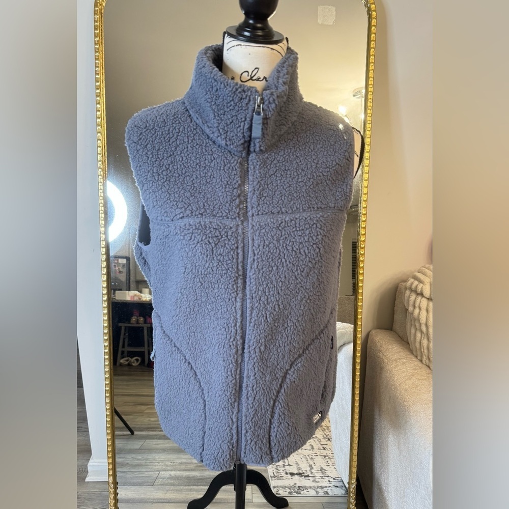 Eddie Bauer Charcoal Sherpa Fleece Vest